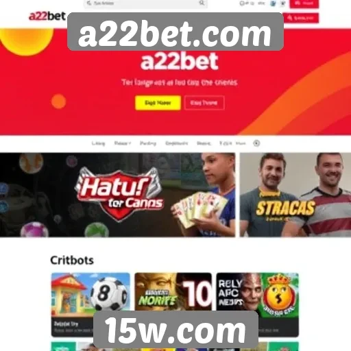 Análise da interface do usuário em a22bet.com